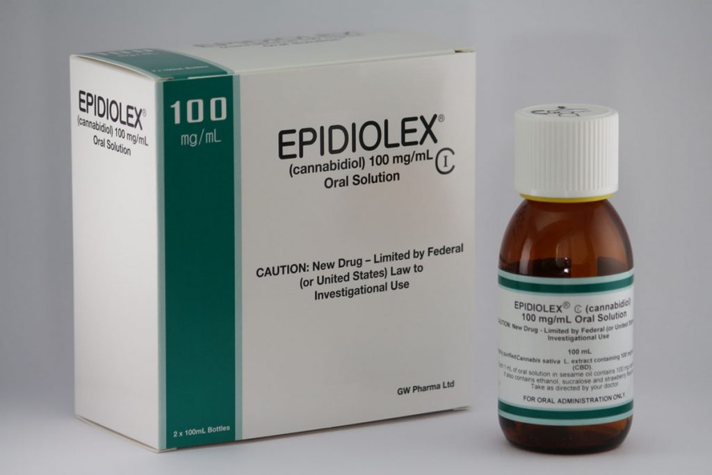 epidiolex CBD solution 100mg bottle